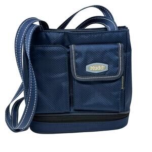 Vintage Y2K Mudd Crossbody Cosmetic Bag  Navy Blue
